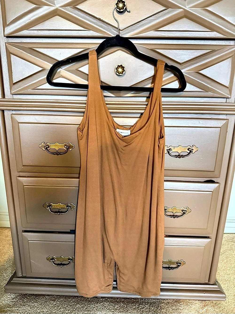 Bumpsuit The Cindy Romper Sleeveless Brown Size Large